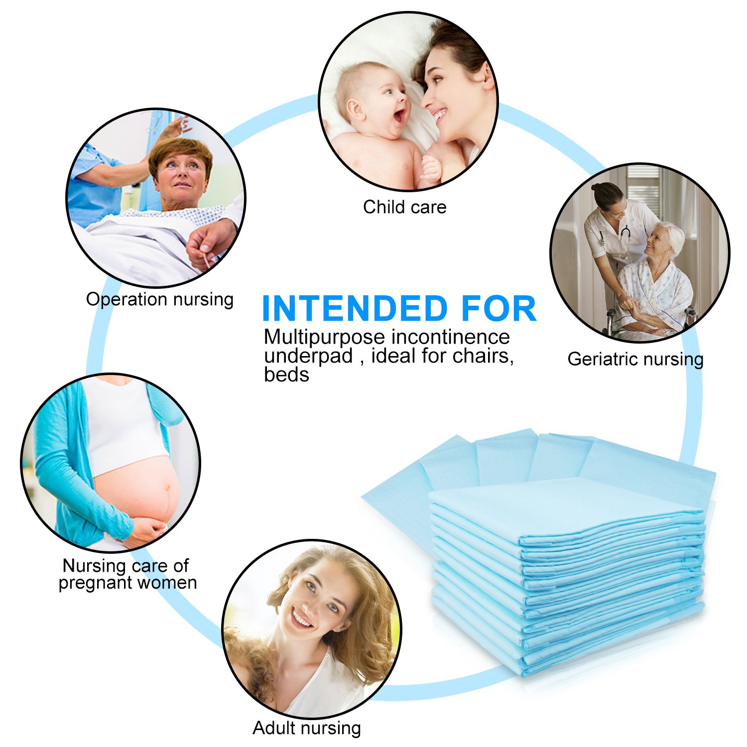 Zdolmy Baby Disposable Changing Pad, 20Pack Soft Waterproof Mat, Portable Diaper Changing Table & Mat, Leak-Proof Breathable Underpads Mattress Play Pad Sheet Protector(13'' 18'') - Image 6